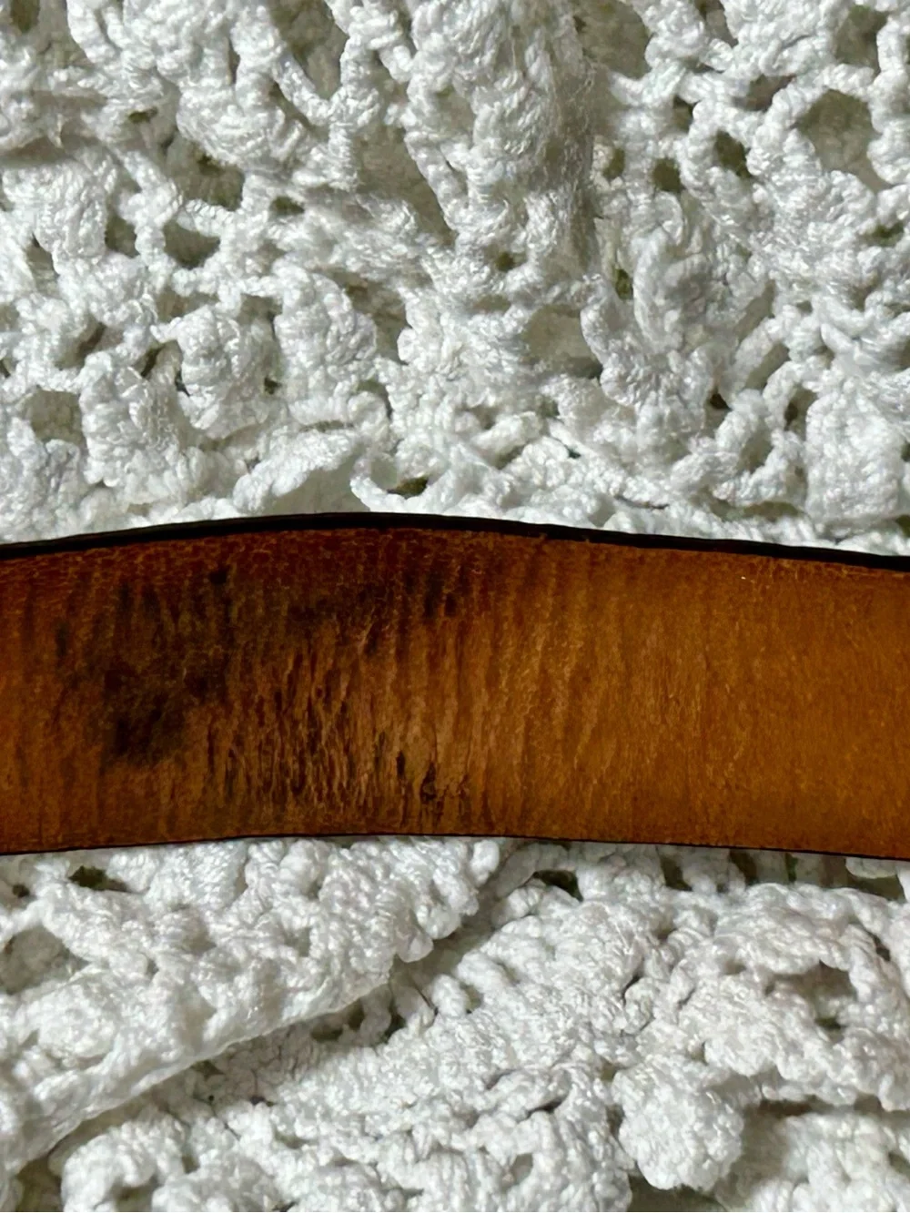 Men’s Brown Croc-Embossed Calf Leather Belt with Silver tone Buckle  Size 44